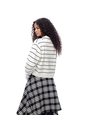Buzo Tipo Polo Regular Rayas Mujer Blanco de Gef