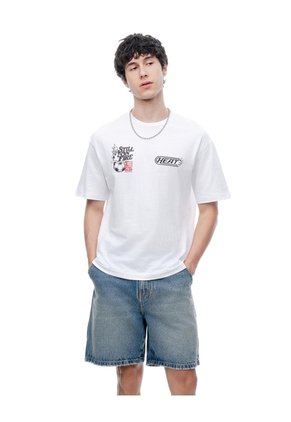 Camiseta Manga Corta Regular Estampado Blanca Hombre Blanco
