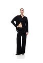 Pantalón Wide Leg Tiro Medio Negro Mujer Negro de Gef