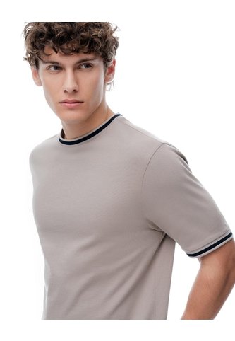 Camiseta Relax Algodón Taupe Hombre Marron Claro Gef