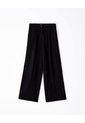 Pantalón Wide Leg Tiro Medio Negro Mujer Negro de Gef