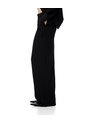 Pantalón Wide Leg Tiro Medio Negro Mujer Negro de Gef
