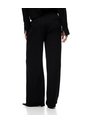 Pantalón Wide Leg Tiro Medio Negro Mujer Negro de Gef
