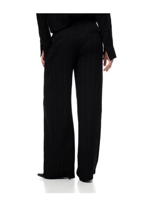Pantalón Wide Leg Tiro Medio Negro Mujer Negro