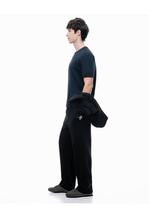 Jogger Tiro Medio Negra Hombre Negro