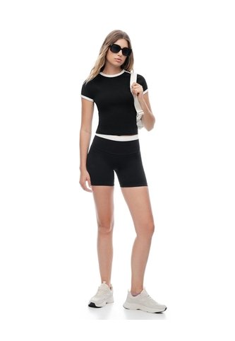 Biker Deportivo Seamless Negro Mujer Negro Gef