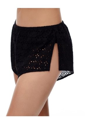 Short De Pijama Ojalillo Negro Mujer Negro