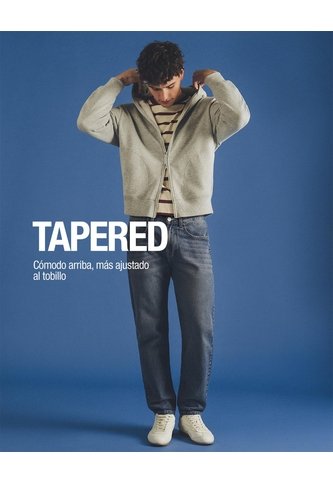 Jean Tappered índigo Medio Hombre Azul Oscuro Gef