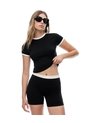 Biker Deportivo Seamless Negro Mujer Negro de Gef