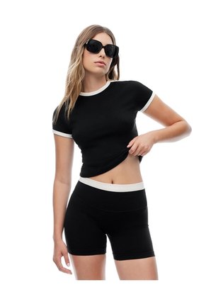 Biker Deportivo Seamless Negro Mujer Negro