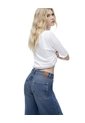 Jean Straight Tiro Medio índigo Mujer Azul Oscuro de Gef
