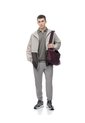 Chaqueta Regular Rompevientos Taupe Bloques Hombre Marron de Gef