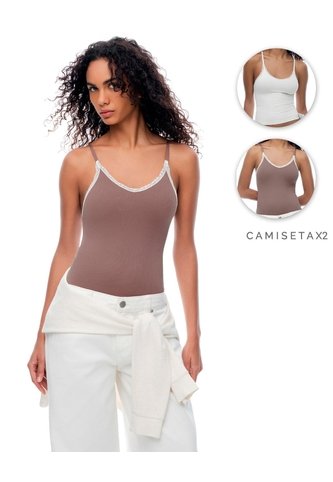 Camisilla Slim Seamless X2unds Surtidas Mujer Multicolor Gef