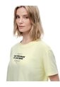Camiseta Crop Regular Algodón Amarilla Mujer Amarillo de Gef
