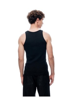 Camisilla Slim Algodón Negra Hombre Negro