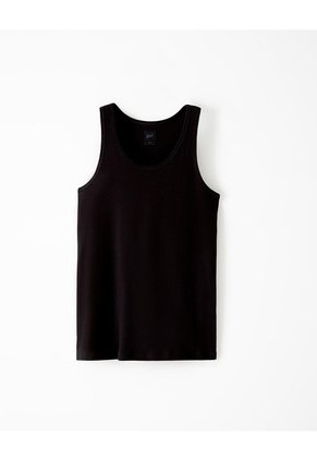 Camisilla Slim Algodón Negra Hombre Negro