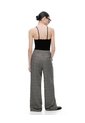 Pantalón Wide Leg Tiro Medio Café Cuadros Mujer Cafe de Gef