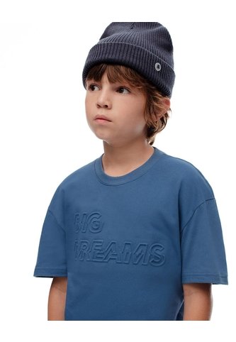 Camiseta Regular Algodón Azul Estampada Niño Azul Gef