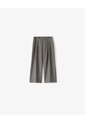 Pantalón Wide Leg Tiro Medio Café Cuadros Mujer Cafe de Gef