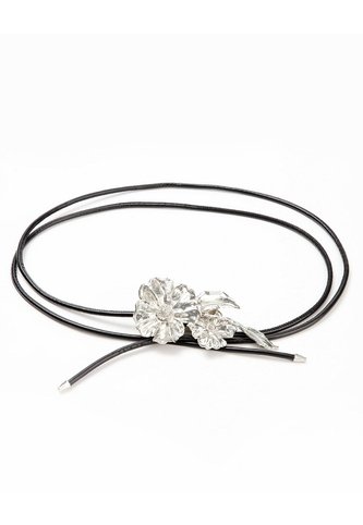 Cinturón Cordón Con Aplique Floral Mujer Gef