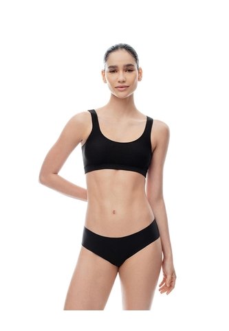 Panty Cachetero Tiro Medio Invisible Negro Mujer Negro Gef