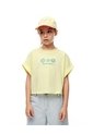 Camiseta Regular Algodón Amarilla Estamada Niña Amarillo de Gef