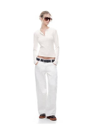 Camibuzo Slim Blanca Mujer Blanco