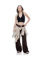 Crop Top Halter Slim Seamless Negra Mujer Negro de Gef