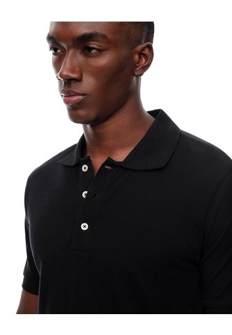 Polo Slim Algodón Negra Hombre Negro Gef
