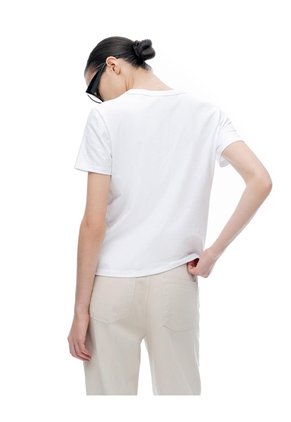 Camiseta Manga Corta Regular Blanca Mujer Blanco