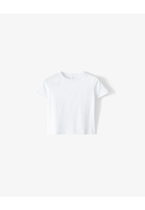Camiseta Manga Corta Regular Blanca Mujer Blanco