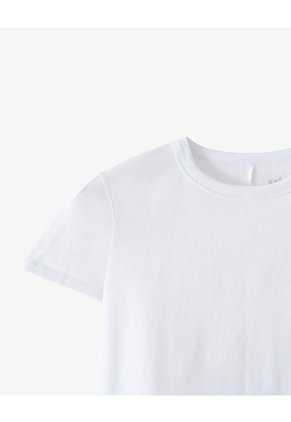 Camiseta Manga Corta Regular Blanca Mujer Blanco