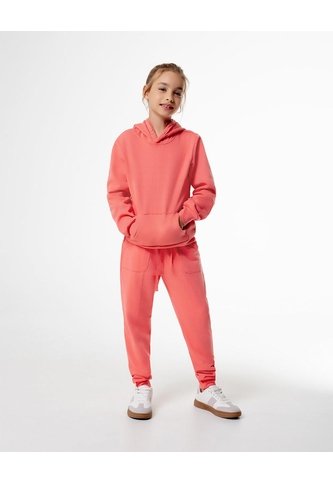 Jogger Regular Tiro Medio Coral Niña Coral Gef