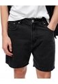 Bermuda Denim Regular Negra Hombre Azul de Gef