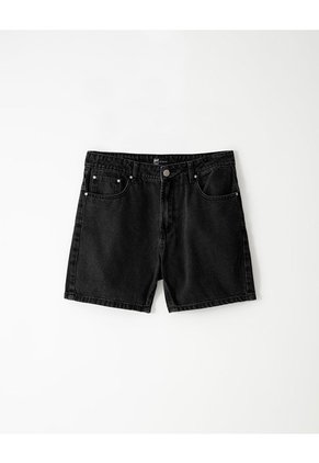 Bermuda Denim Regular Negra Hombre Azul
