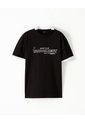 Camiseta Regular Algodón Negra Estampado Niño Negro de Gef