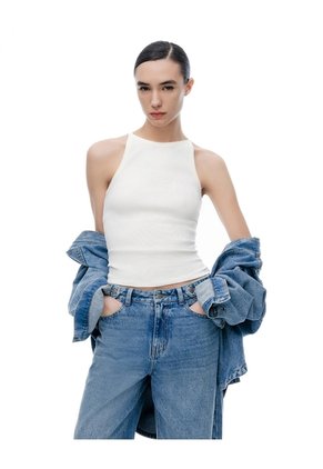Camiseta Esqueleto Slim Blanca Mujer Blanco