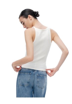 Camiseta Esqueleto Slim Blanca Mujer Blanco