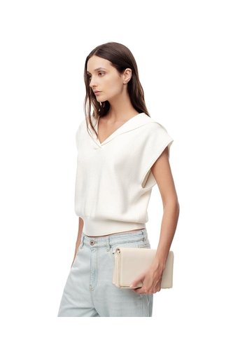 Chaleco Oversize Tejido Nlanco Mujer Blanco Gef