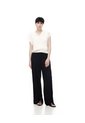 Pantalón Wide Leg Tiro Alto Negro Mujer Negro de Gef