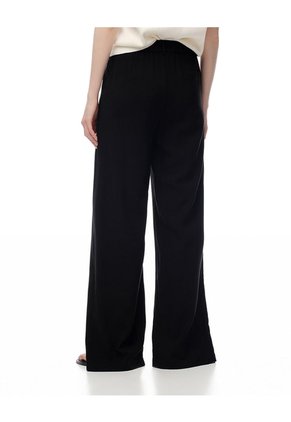 Pantalón Wide Leg Tiro Alto Negro Mujer Negro