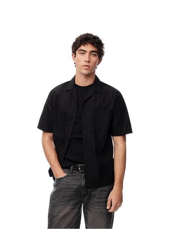 Camisa Manga Corta Regular Algodón Negra Hombre Negro Gef