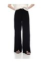 Pantalón Wide Leg Tiro Alto Negro Mujer Negro de Gef