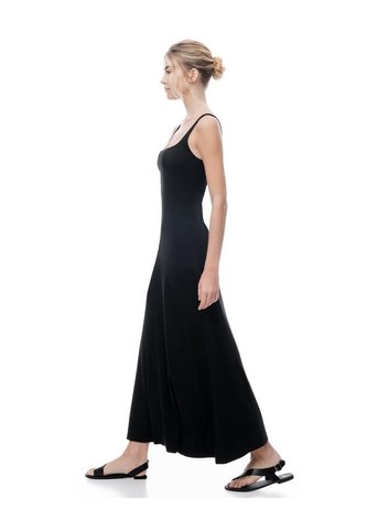 Vestido Largo Negro Mujer Negro Gef