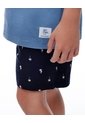 Camiseta + Bermuda De Pijama Algodón Azul Niña Niño Azul de Gef