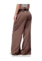 Pantalón Wide Leg Tiro Bajo Café Mujer Cafe de Gef