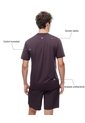 Camiseta Deportiva Control Humedad Morada Hombre Purpura de Gef