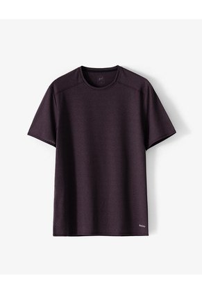 Camiseta Deportiva Control Humedad Morada Hombre Purpura