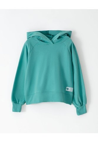 Buzo Tipo Hoddie Algodón Azul Niña Azul Gef