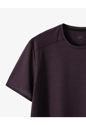 Camiseta Deportiva Control Humedad Morada Hombre Purpura